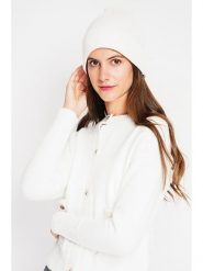 William de Faye Czapka beanie w kolorze białym rozmiar: onesize. Białe czapki damskie William de Faye, bez wzorów, ze splotem. Za 39.99 zł.