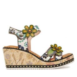 Sandały Laura Vita. Sandały damskie LAURA VITA, bez wzorów, bez obcasa, na koturnie, bez zapięcia. Za 429.99 zł.