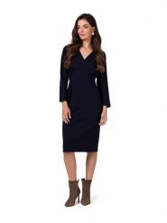 Be Wear Sukienka w kolorze granatowym rozmiar: M. Niebieskie sukienki damskie Be Wear, bez wzorów, bez ramiączek. Za 153.71 zł.