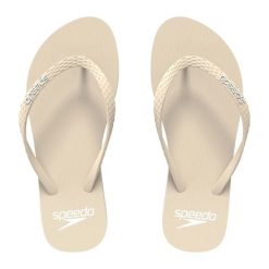 Klapki japonki antypoślizgowe damskie Speedo Flip Flop. Brązowe klapki damskie Speedo, bez wzorów, z materiału, bez obcasa, bez zapięcia. Za 73.99 zł.