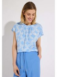 More & More Bluzka w kolorze błękitno-białym rozmiar: 36. Niebieskie bluzki damskie More & More, bez wzorów, z wiskozy, bez kołnierzyka, bez ramiączek. Za 165.99 zł.