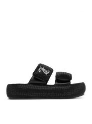 Juicy Couture Klapki CEO-WSS21515-02 Czarny. Czarne klapki damskie Juicy Couture, bez wzorów, z materiału, bez obcasa, bez zapięcia. Za 249.99 zł.