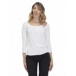 Koszulka na co dzień na siłownię. Białe bluzki damskie LEONE 1947 APPAREL, bez wzorów, sportowe, bez kołnierzyka, bez ramiączek. W wyprzedaży za 109.46 zł.