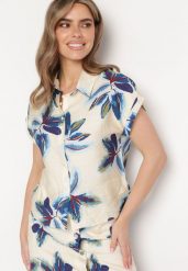 Beżowa Wiskozowa Koszula z Krótkim Rękawem we Florystyczny Print Venaia. Brązowe koszule damskie Born2be, na lato, l, bez wzorów, z jeansu, biznesowe, bez kołnierzyka, bez ramiączek. Za 84.99 zł.
