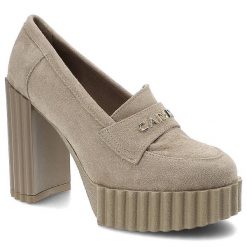 Beżowe Półbuty Carinii Eleganckie Skórzane Buty Damskie. Brązowe półbuty damskie Carinii, bez wzorów, ze skóry, bez obcasa, na obcasie, bez zapięcia. Za 389.00 zł.