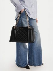 Nine West Torebka EO-Lafayette Luxe-LDA8706 Czarny. Czarne kuferki damskie Nine West, z materiału, bez dodatków. Za 299.99 zł.