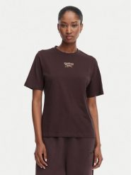 Reebok T-Shirt Nikolina RK25708CCW Brązowy ciemny Regular Fit. Brązowe t-shirty damskie Reebok, m, bez wzorów, z bawełny, bez kołnierzyka. Za 79.99 zł.