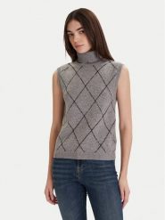 ViCOLO Golf 77069F Szary Regular Fit. Szare golfy damskie ViCOLO, m, bez wzorów, z wełny, bez ramiączek. Za 419.99 zł.