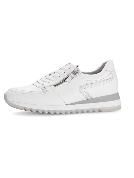 Gabor Skórzane sneakersy w kolorze białym rozmiar: 41. Białe obuwie sportowe damskie Gabor, ze skóry, bez zapięcia. Za 201.55 zł.