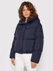 Tommy Hilfiger Kurtka puchowa WW0WW29933 Granatowy Loose Fit. Niebieskie kurtki damskie Tommy Hilfiger, xl, bez wzorów, z puchu, bez kaptura. Za 879.99 zł.