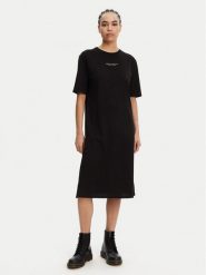 Armani Exchange Sukienka codzienna 8NYACF YJG3Z 52AK Czarny Regular Fit. Czarne sukienki damskie Armani Exchange, bez wzorów, z bawełny, bez ramiączek. Za 249.99 zł.
