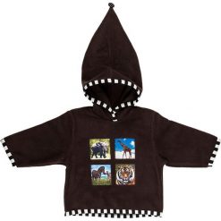 Bluza "Wild Animals" w kolorze brązowym. Brązowe bluzy chłopięce Fizter, z nadrukiem. W wyprzedaży za 62.95 zł.