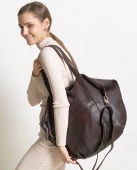 Shopperka skórzana MARCO MAZZINI brązowa caffe VS1d. Brązowe shopper bag bez wzorów, ze skóry, duże, bez dodatków. Za 474.05 zł.