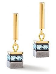 COEUR DE LION Kolczyki-wkrętki z hematytami i kryształami rozmiar: onesize. Niebieskie kolczyki damskie COEUR DE LION, z hematytem, ze stali. Za 175.26 zł.