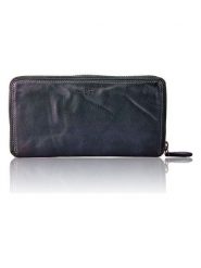 Bellicci Skórzany portfel "Greta" w kolorze granatowym - 19,5 x 10 x 3 cm rozmiar: onesize. Niebieskie portfele damskie Bellicci, bez wzorów, z materiału. Za 96.14 zł.