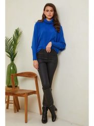 Joséfine Sweter "Karcag" w kolorze niebieskim rozmiar: L. Niebieskie swetry klasyczne damskie Joséfine, l, z kaszmiru, bez kołnierzyka. Za 165.99 zł.