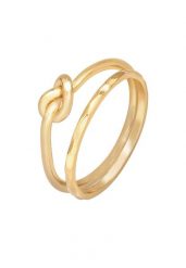Elli Damskie Duo Knot Trend Basic Minimal w pozłacanym srebrze 925 Sterling Silver Pierścionki 1 ct. Szare pierścionki damskie Elli, pozłacane. Za 283.89 zł.
