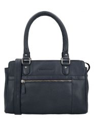 HIDE & STITCHES Skórzana torebka w kolorze granatowym - 27 x 19 x 8 cm rozmiar: onesize. Niebieskie torebki klasyczne damskie HIDE & STITCHES, z materiału, przez ramię, bez dodatków. Za 260.99 zł.