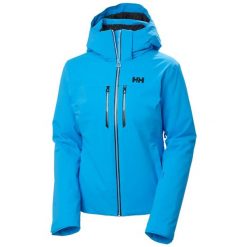 Damska kurtka narciarska Helly Hansen Alphelia Lifaloft. Niebieskie kurtki damskie Helly Hansen, na zimę, bez wzorów, bez kaptura. Za 2,217.00 zł.