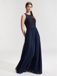 Hey Kyla Sukienka wieczorowa 5AG028HK Granatowy Regular Fit. Niebieskie sukienki damskie Hey Kyla, bez wzorów, z syntetyku, wizytowe, bez ramiączek. Za 799.99 zł.
