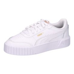 Sneakersy damskie Puma Carina Mia. Białe obuwie sportowe damskie Puma, bez zapięcia. Za 288.00 zł.