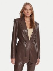 Marciano Guess Kurtka z imitacji skóry 5BGN04 7389A Brązowy Regular Fit. Brązowe kurtki damskie Marciano Guess, z aplikacjami, ze skóry, bez kaptura. Za 903.00 zł.