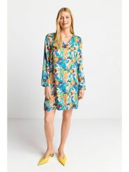 Rich & Royal Sukienka w kolorze turkusowo-pomarańczowym rozmiar: 40. Pomarańczowe sukienki damskie Rich & Royal, bez wzorów, z wiskozy, bez ramiączek. Za 224.52 zł.