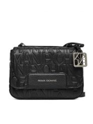 Armani Exchange Torebka XW001577 AF15774 UC001 Czarny. Czarne listonoszki damskie Armani Exchange, bez wzorów, ze skóry, bez dodatków. Za 489.99 zł.