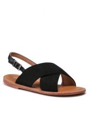 Nelli Blu Sandały CS21882-06 Czarny. Czarne sandały dziewczęce Nelli Blu, z materiału, bez obcasa, bez zapięcia. Za 89.99 zł.