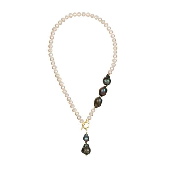 JACKIE Naszyjnik z białych pereł kolia. Białe naszyjniki damskie Braccatta, z perłą, pozłacane. Za 697.00 zł.