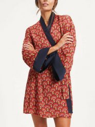 Milan Kiss Kimono w kolorze granatowo-czerwonym rozmiar: XL. Czerwone swetry klasyczne damskie Milan Kiss, xl, bez kołnierzyka. Za 100.99 zł.