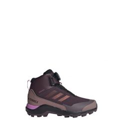 Buty Terrex Winter Mid BOA RAIN.RDY Hiking. Czerwone obuwie trekkingowe damskie Adidas, z materiału, bez zapięcia. Za 470.99 zł.