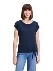 BETTY & CO Koszulka w kolorze granatowym rozmiar: XL. Niebieskie bluzki damskie Betty & Co, xl, bez wzorów, bez kołnierzyka, bez ramiączek. Za 65.45 zł.