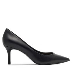 Szpilki GINO ROSSI. Czarne szpilki damskie Gino Rossi, bez wzorów, bez obcasa, na szpilce, bez zapięcia. Za 299.99 zł.