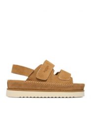 Badura Sandały C-ALEXIA-ABA-C001 Beżowy. Brązowe sandały damskie Badura, bez wzorów, ze skóry, bez obcasa, na płaskiej podeszwie, bez zapięcia. Za 249.99 zł.