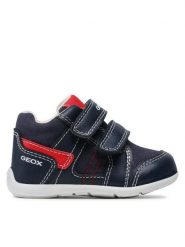 Geox Sneakersy B Elthan B. A B251PA 05410 C4075 Granatowy. Niebieskie buty sportowe chłopięce Geox, ze skóry, bez zapięcia. Za 219.99 zł.