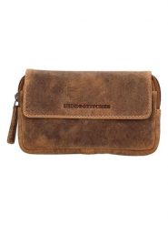 HIDE & STITCHES Skórzana saszetka w kolorze jasnobrązowym - 17 x 11,5 x 2 cm rozmiar: onesize. Brązowe nerki i saszetki damskie HIDE & STITCHES, bez wzorów, z materiału. Za 78.99 zł.