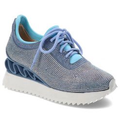 Niebieskie Sneakersy S.Barski Stylowe Obuwie Damskie. Niebieskie obuwie sportowe casual damskie S.BARSKI, trekkingowe. Za 309.00 zł.