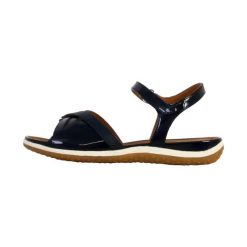 Sandały GEOX D SANDAL VEGA Niebieski. Niebieskie sandały damskie Geox, bez wzorów, z syntetyku, bez obcasa, bez zapięcia. Za 262.99 zł.
