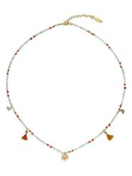 HIPANEMA Pozłacany naszyjnik "Yoyo" z kamieniami szlachetnymi - dł. 43 cm rozmiar: onesize. Zielone naszyjniki damskie HIPANEMA, z hematytem, pozłacane. Za 77.95 zł.