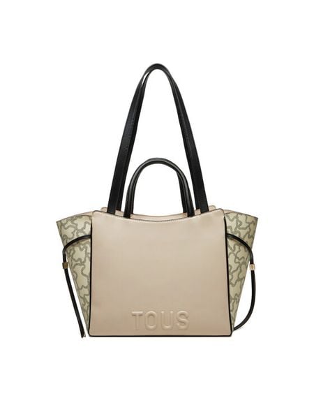 TOUS Torebka City Kaos Icon 2002186651 Beżowy. Brązowe shopper bag tous, bez wzorów, ze skóry, bez dodatków. Za 579.99 zł.