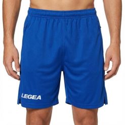 Szorty do biegania Portland niebieskie. Niebieskie spodenki sportowe damskie LEGEA, m, bez wzorów, z poliesteru, do biegania. Za 64.00 zł.
