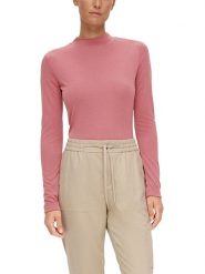 S.Oliver Koszulka w kolorze jasnoróżowym rozmiar: 42. Różowe koszulki damskie S.Oliver, s, bez wzorów, prążkowane, bez kołnierzyka, bez ramiączek. Za 78.99 zł.