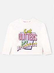 Billieblush Bluzka U15B90 Écru Regular Fit. Bluzki i koszule dziewczęce Billieblush, bez wzorów, z bawełny, bez kołnierzyka, bez ramiączek. Za 179.99 zł.