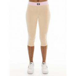 Legginsy na co dzień na siłownię. Brązowe legginsy damskie LEONE 1947 APPAREL, bez wzorów, z bawełny. Za 96.83 zł.