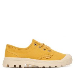 Trampki Palladium. Żółte trampki damskie Palladium, bez wzorów, bez zapięcia. Za 339.99 zł.