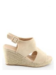 Sixth Sens Sandały w kolorze beżowym na koturnie rozmiar: 39. Brązowe sandały damskie Sixth Sens, bez wzorów, z otwartym noskiem, bez obcasa, na koturnie, bez zapięcia. Za 104.99 zł.