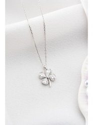 Lodie Silver Srebrny naszyjnik z zawieszką - dł. 42 cm rozmiar: onesize. Szare naszyjniki damskie Lodie Silver, z cyrkonią, srebrne. Za 110.04 zł.