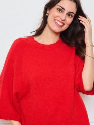 CXL by Christian Lacroix Sweter w kolorze czerwonym rozmiar: onesize. Czerwone swetry klasyczne damskie CXL by Christian Lacroix, bez kołnierzyka. Za 173.99 zł.