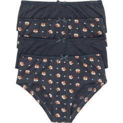 Figi "panty" (4 pary) bonprix nocny niebieski z nadrukiem. Niebieskie figi bonprix, z nadrukiem. Za 39.96 zł.